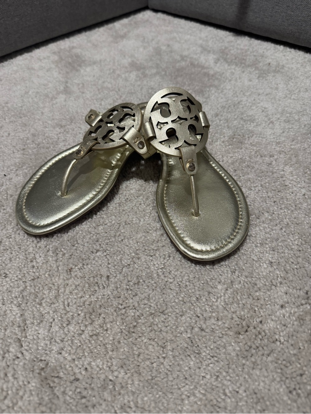 Tory Burch Miller Sandals Gold Size 11